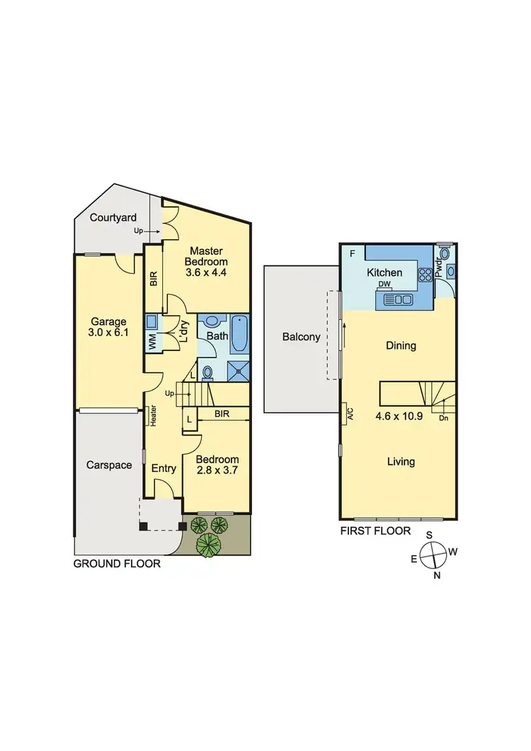 Floorplan of Homely townhouse listing, 3/390 Moreland Road, Brunswick West VIC 3055