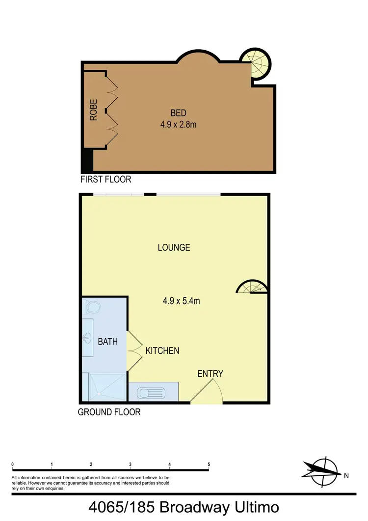 Floorplan of Homely studio listing, 4065/185 Broadway, Ultimo NSW 2007