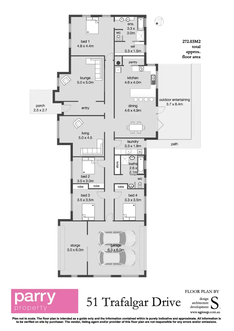 Floorplan of Homely house listing, 51 Trafalgar Drive, Prospect Vale TAS 7250