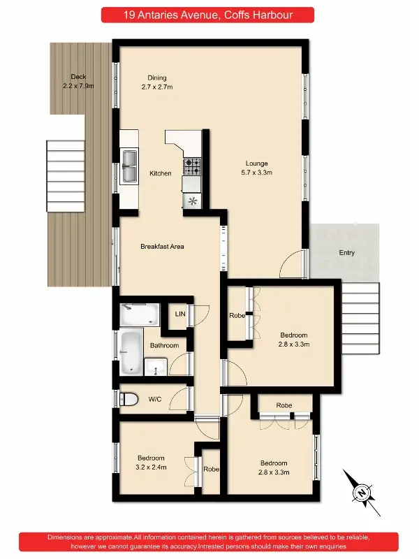 Floorplan of Homely house listing, 19 Antaries Avenue, Coffs Harbour NSW 2450