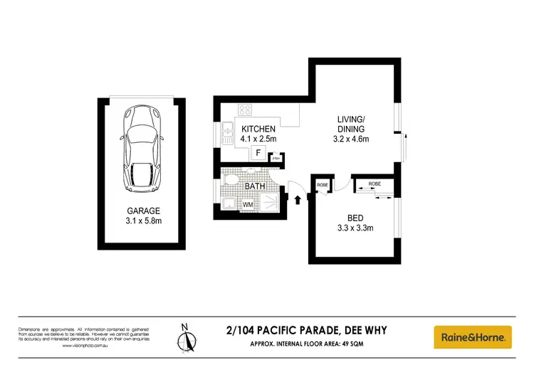 Floorplan of Homely apartment listing, 2/104 Pacific Parade, Dee Why NSW 2099