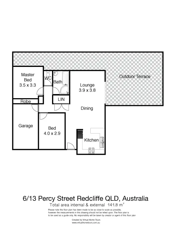 Floorplan of Homely unit listing, 6/13 Percy Street, Redcliffe QLD 4020