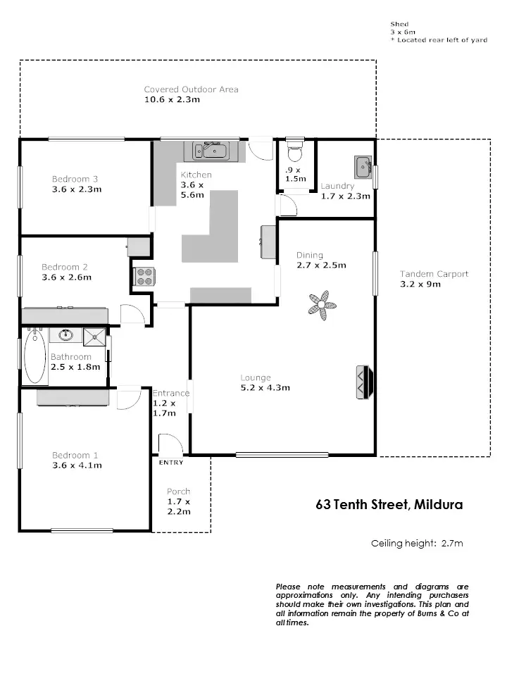 Floorplan of Homely house listing, 63 Tenth Street, Mildura VIC 3500