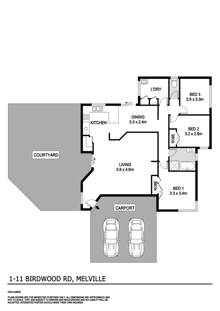 Floorplan of Homely house listing, 1/11 Birdwood Rd, Melville WA 6156
