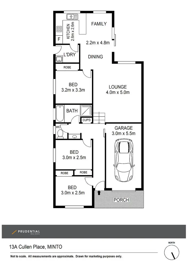 Floorplan of Homely house listing, 13A Cullen Place, Minto NSW 2566