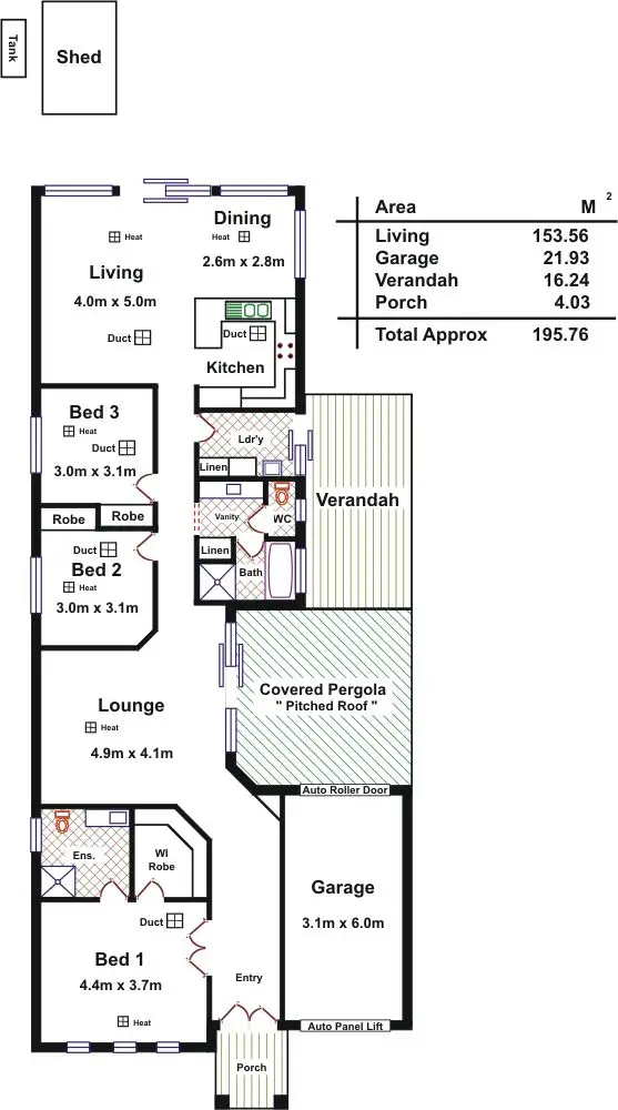 Floorplan of Homely house listing, 52A Applecross Drive, Blakeview SA 5114