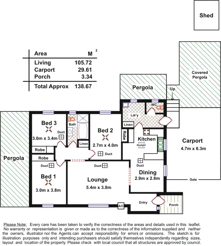 Floorplan of Homely house listing, 3 Leake Street, Elizabeth East SA 5112