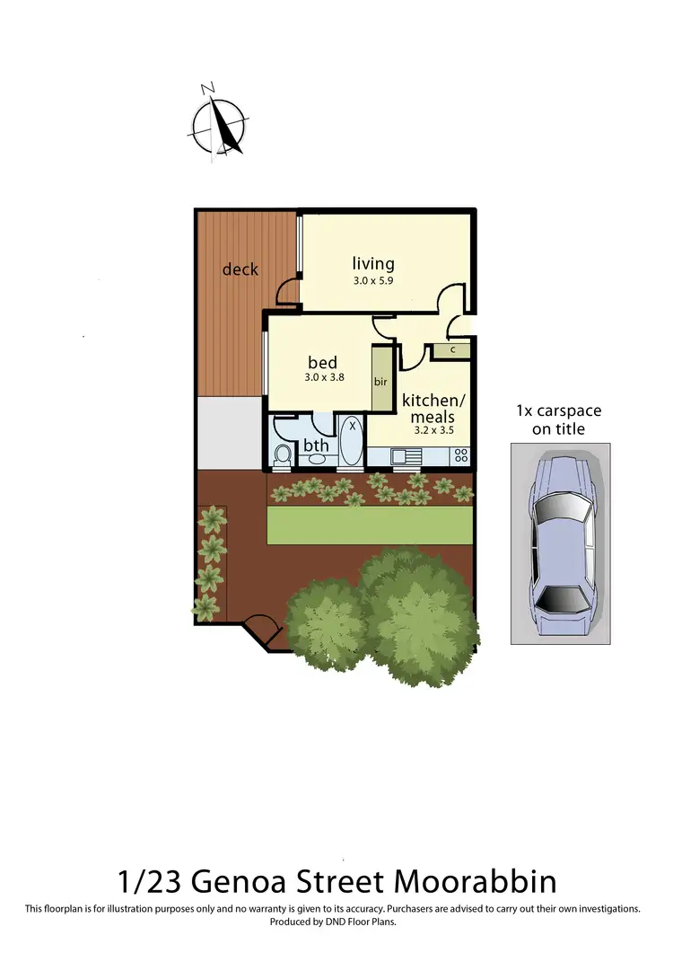 Floorplan of Homely apartment listing, 1/23 Genoa Street, Moorabbin VIC 3189