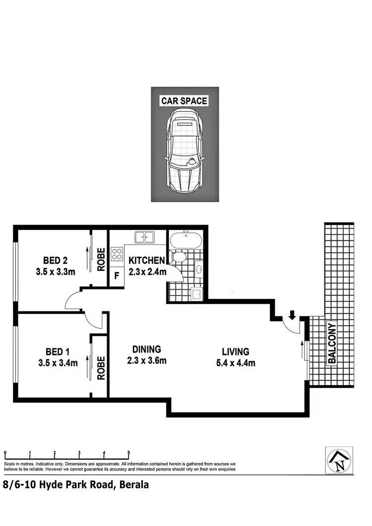 Floorplan of Homely unit listing, 8/6-10 HYDE PARK, Berala NSW 2141