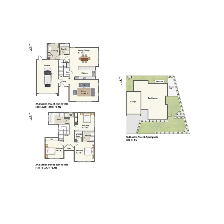 Floorplan of Homely townhouse listing, 2A Burden Street, Springvale VIC 3171