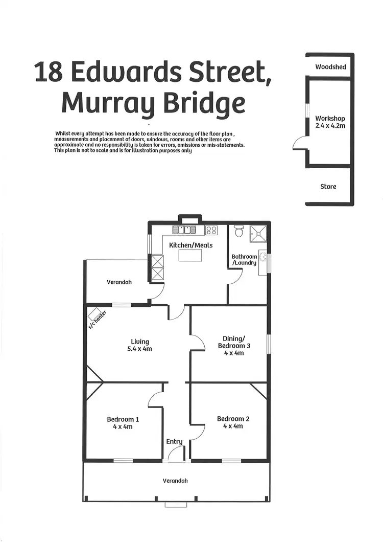 Floorplan of Homely house listing, 18 Edwards Street, Murray Bridge SA 5253
