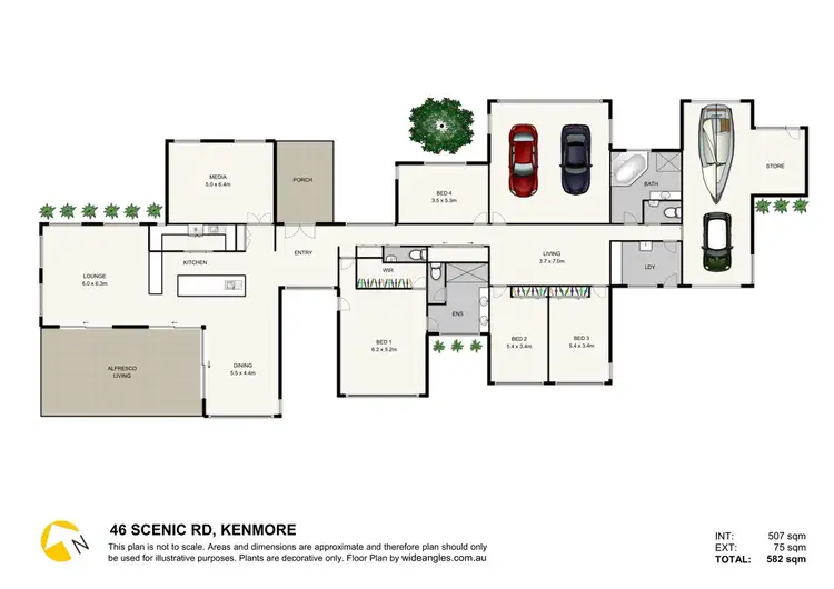 Floorplan of Homely house listing, 46 Scenic Rd, Kenmore QLD 4069