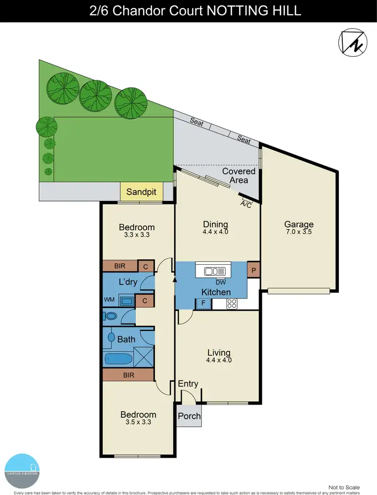 Floorplan of Homely unit listing, 2/6 Chandor Court, Notting Hill VIC 3168