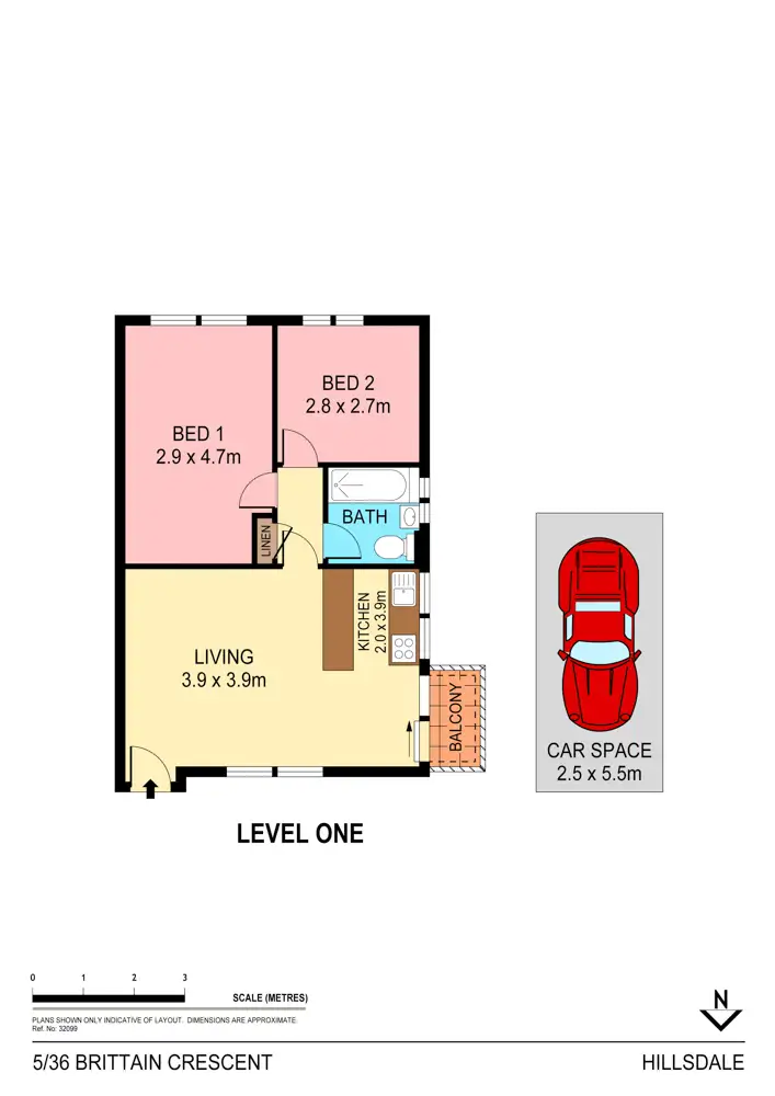 Floorplan of Homely unit listing, 5/36 Brittain Crescent, Hillsdale NSW 2036