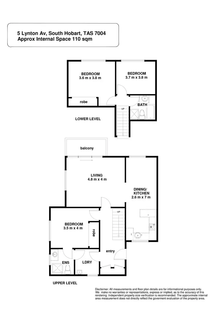 Floorplan of Homely unit listing, 2/5 Lynton Avenue, South Hobart TAS 7004