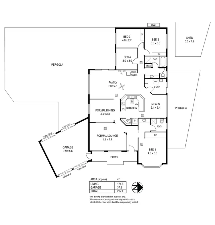 Floorplan of Homely house listing, 5 Leabrook Place, Morphett Vale SA 5162