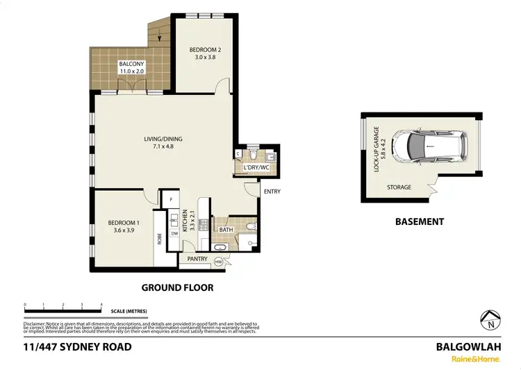 Floorplan of Homely unit listing, 11/447 Sydney Road, Balgowlah NSW 2093