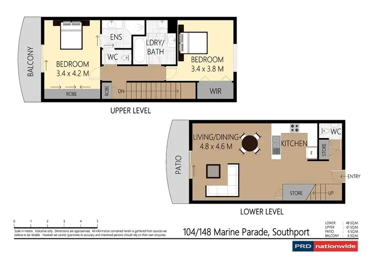Floorplan of Homely unit listing, 104/148 Marine Parade, Southport QLD 4215