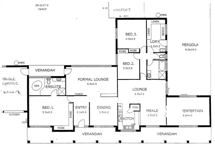 Floorplan of Homely house listing, 405 Riverside Road, Strathalbyn SA 5255