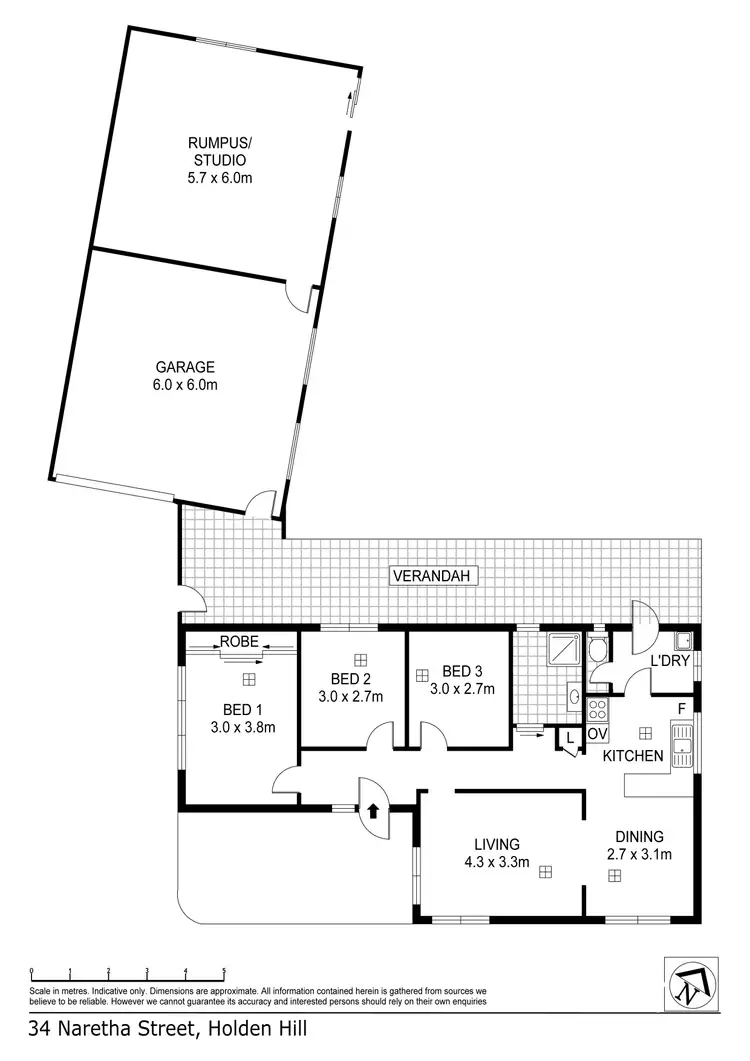 Floorplan of Homely house listing, 34 Naretha Street, Holden Hill SA 5088