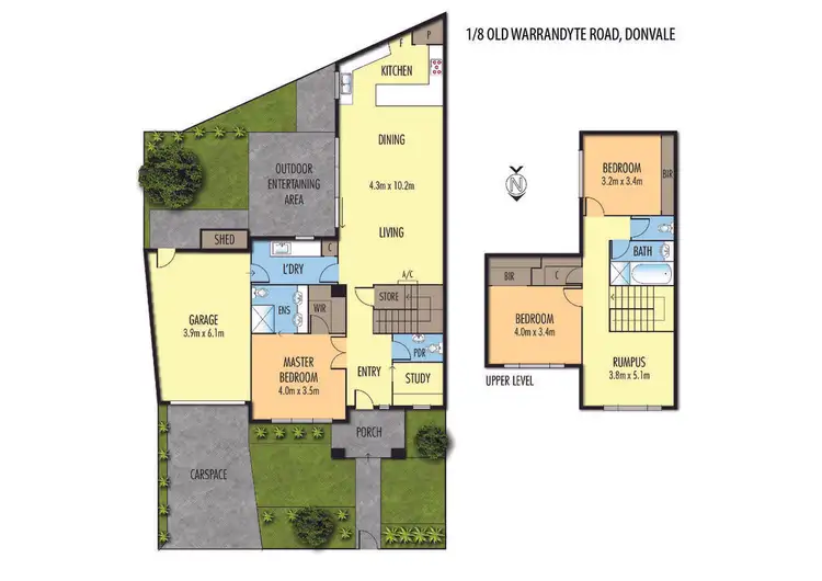 Floorplan of Homely house listing, 1/8 Old Warrandyte Road, Donvale VIC 3111