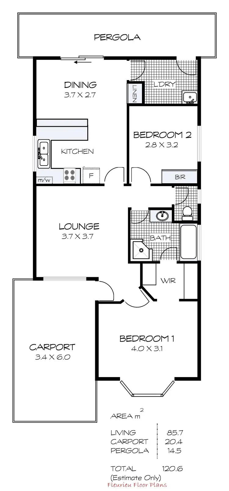 Floorplan of Homely house listing, 1/47 Canterbury Road, Victor Harbor SA 5211