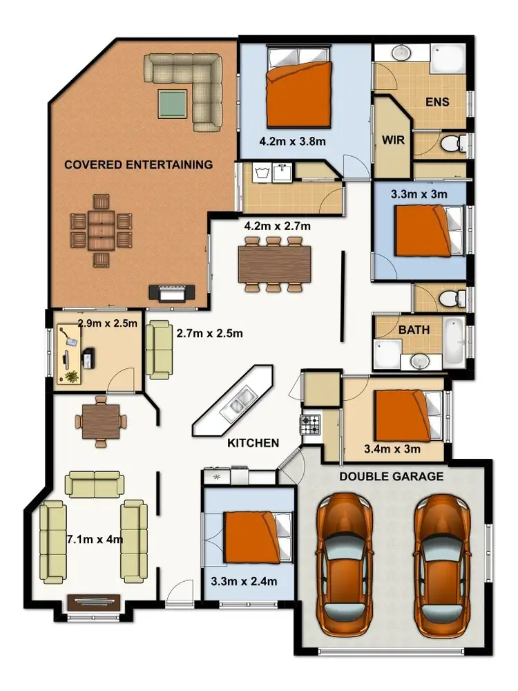 Floorplan of Homely house listing, 19-21 Hilltop Cres, Jimboomba QLD 4280