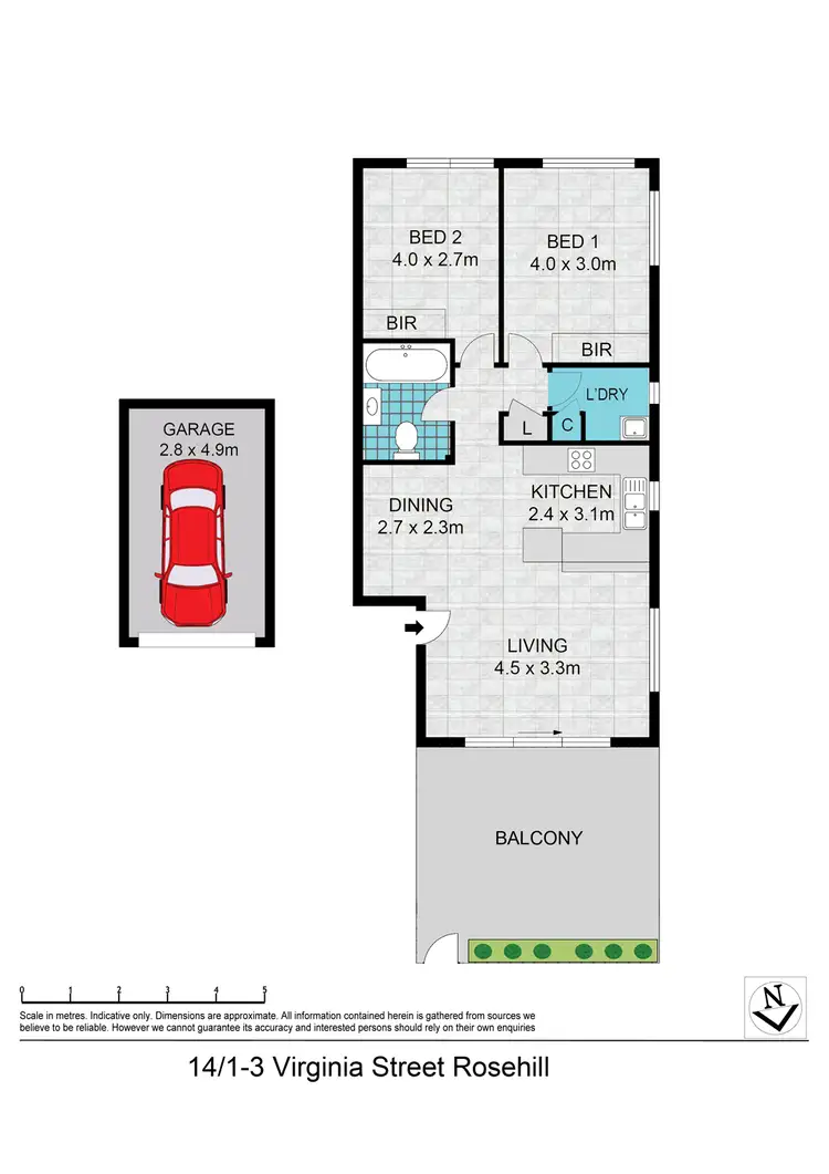 Floorplan of Homely unit listing, 14/1-3 Virginia Street, Rosehill NSW 2142