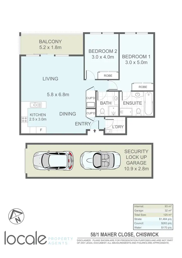 Floorplan of Homely unit listing, 58/1 Maher Close, Chiswick NSW 2046