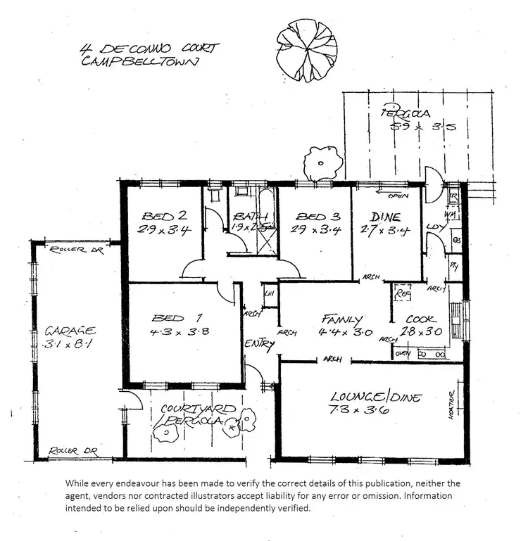 Floorplan of Homely house listing, 4 De Conno Court, Campbelltown SA 5074