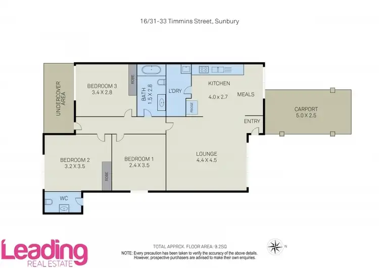 Floorplan of Homely unit listing, Unit 16/31-33 Timins Street, Sunbury VIC 3429