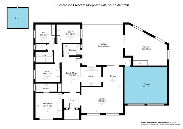 Floorplan of Homely house listing, 1 Richardson Crescent, Morphett Vale SA 5162