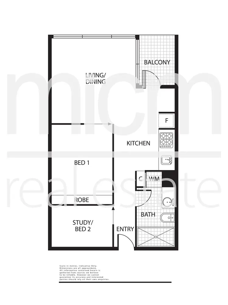 Floorplan of Homely apartment listing, 1911/155 Franklin Street, Melbourne VIC 3000