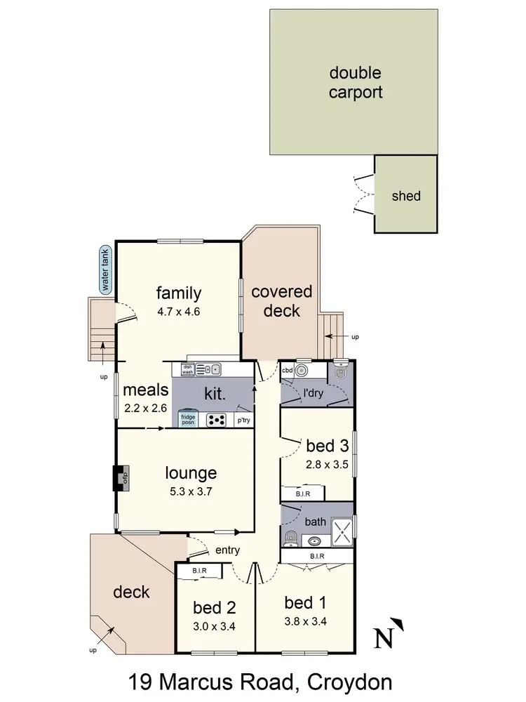 Floorplan of Homely house listing, 19 Marcus Road, Croydon VIC 3136