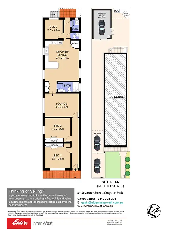 Floorplan of Homely house listing, 34 Seymour Street, Croydon Park NSW 2133