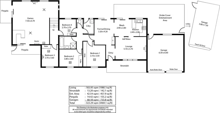 Floorplan of Homely house listing, 2 Aringa Court, Rostrevor SA 5073