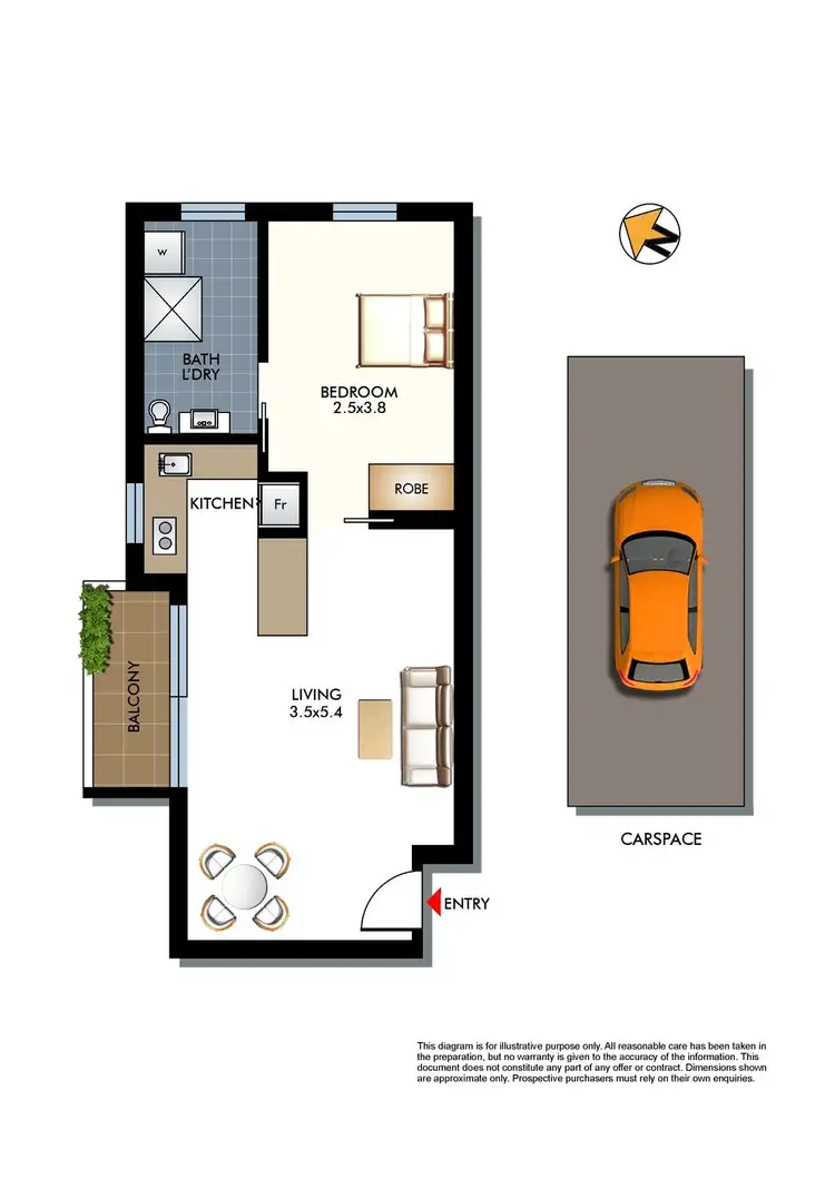 Floorplan of Homely apartment listing, 53/13 Campbell Avenue, Paddington NSW 2021