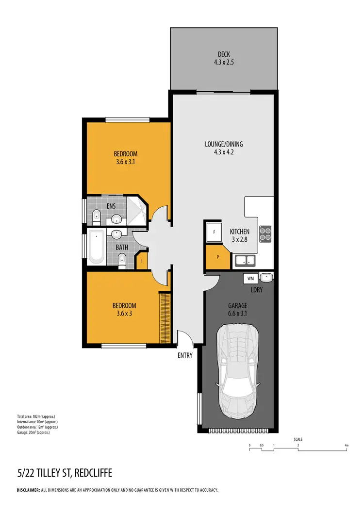 Floorplan of Homely unit listing, 5/22 Tilley Street, Redcliffe QLD 4020
