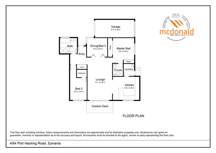 Floorplan of Homely villa listing, 4/64 Port Hacking Road, Sylvania NSW 2224