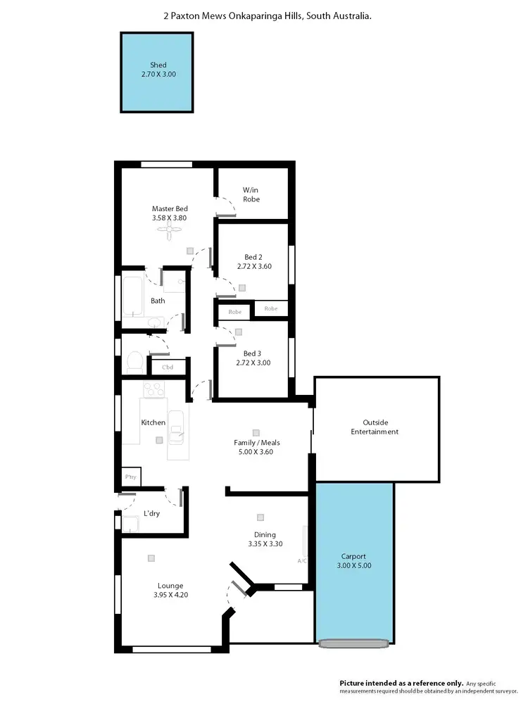 Floorplan of Homely house listing, 2 Paxton Mews, Onkaparinga Hills SA 5163