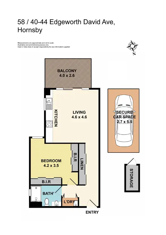 Floorplan of Homely apartment listing, 58/40-44 Edgeworth David Ave, Waitara NSW 2077