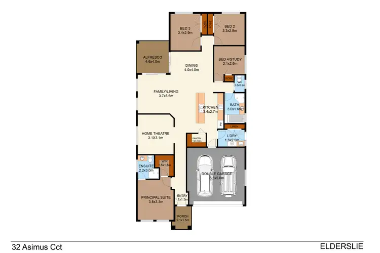 Floorplan of Homely house listing, 32 Asimus Circuit, Elderslie NSW 2570