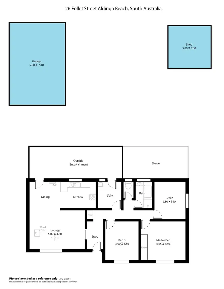 Floorplan of Homely house listing, 26 Follett Street, Aldinga Beach SA 5173