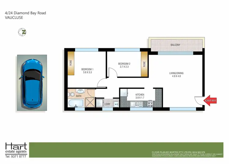 Floorplan of Homely apartment listing, 4/24 Diamond Bay Road, Vaucluse NSW 2030