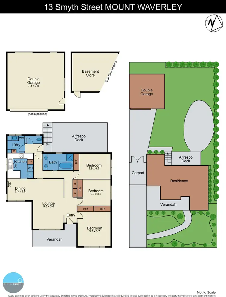 Floorplan of Homely house listing, 13 Smyth Street, Mount Waverley VIC 3149