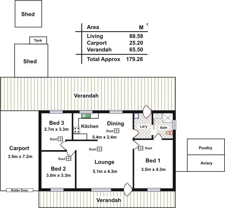 Floorplan of Homely unit listing, Unit 2/18 Gosford Street, Gawler West SA 5118