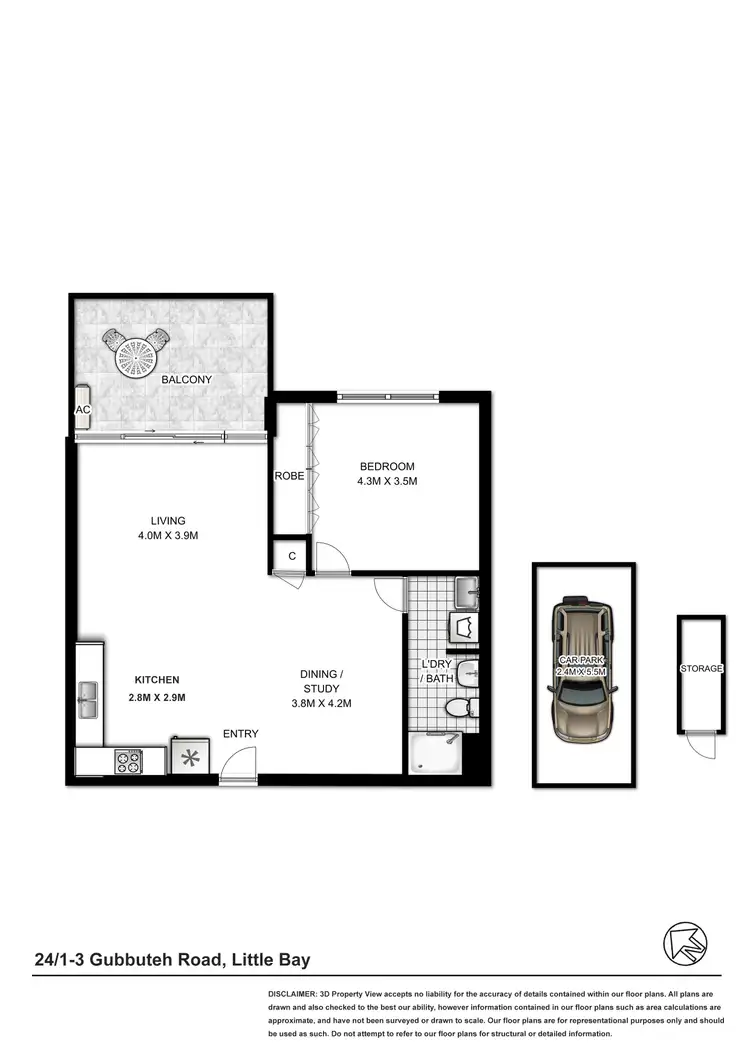 Floorplan of Homely apartment listing, 24/1-3 Gubbuteh Road, Little Bay NSW 2036