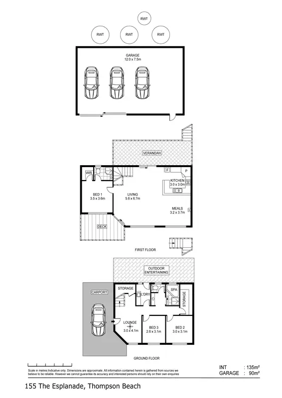 Floorplan of Homely house listing, 155 The Esplanade, Thompson Beach SA 5501