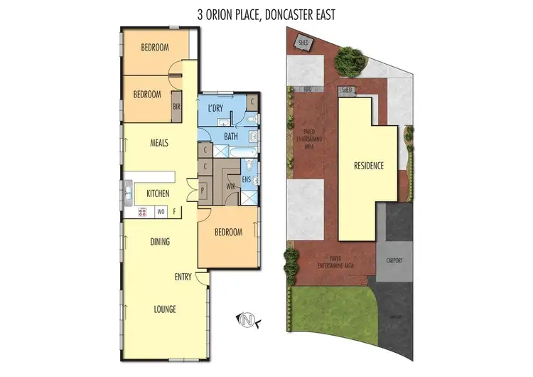 Floorplan of Homely house listing, 3 Orion Place, Doncaster East VIC 3109