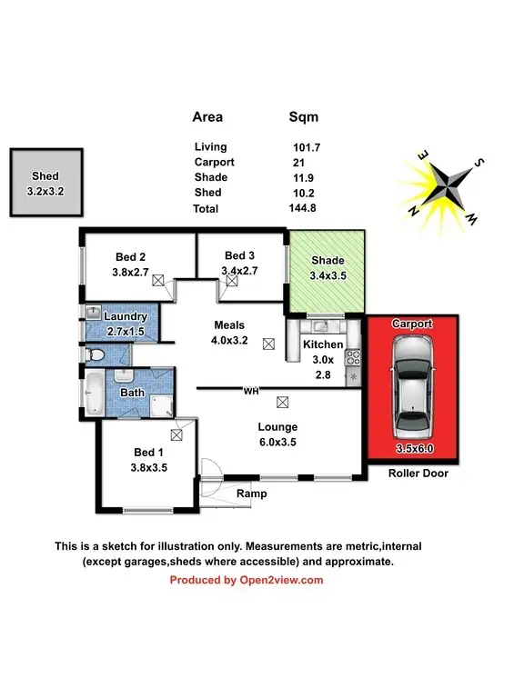 Floorplan of Homely house listing, 12 Bredford Grove, Andrews Farm SA 5114